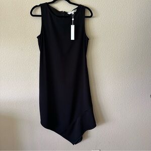 NWT Trina Turk Black Sleeveless Asymmetrical Hem Dress